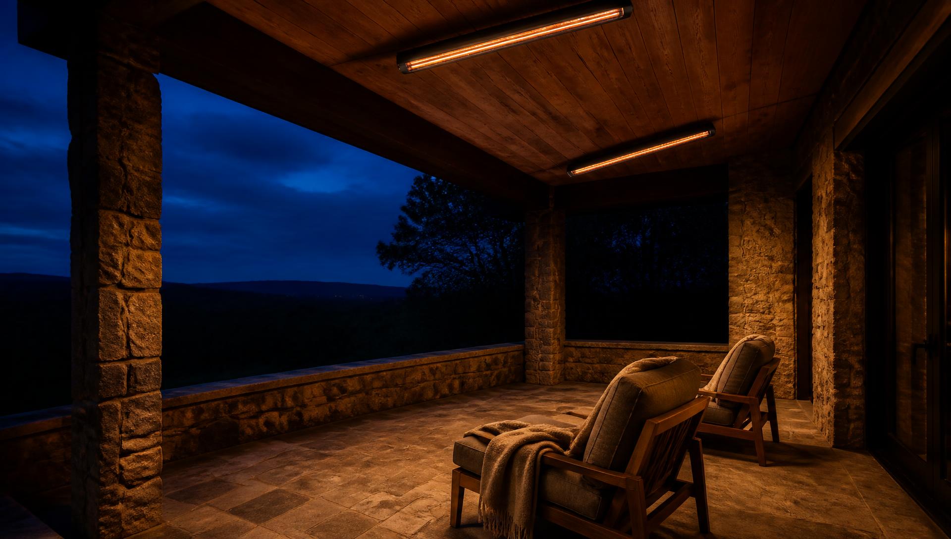 Warmth — Heat that reaches the last chair on the porch.